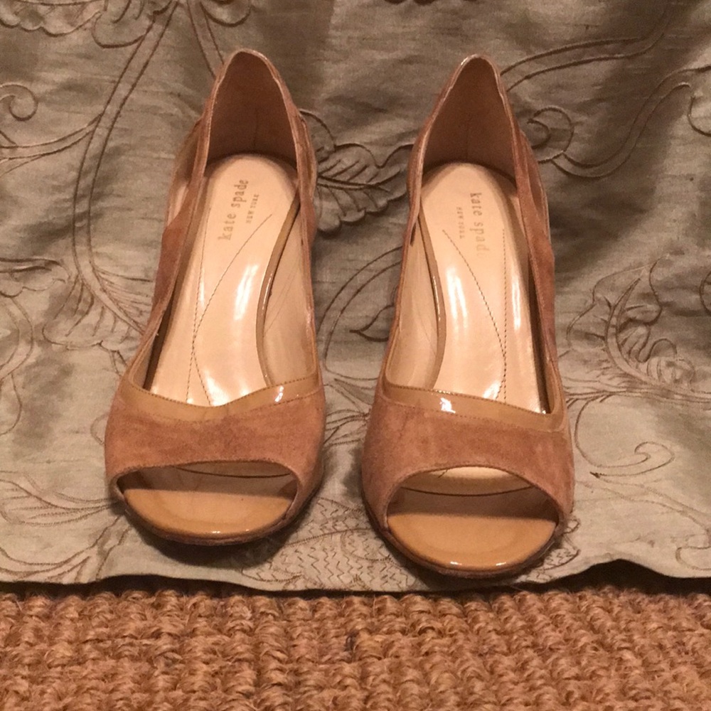 Kate Spade ♠️ Suede/Paten Leather Heels - Picture 2 of 8